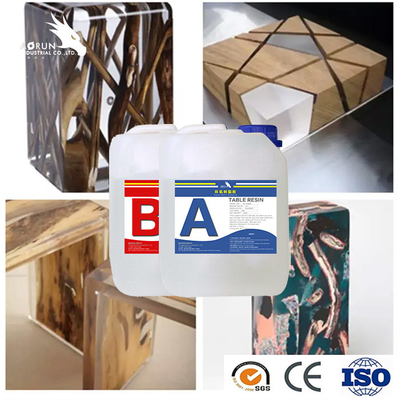 پرکننده رزین اپوکسی هنر رومیزی چوبی AB رزین اپوکسی شفاف با پخت سریع