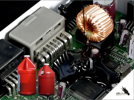 چسب گلدانی مشکی PCB چسب مخلوط سیلیکونی دو جزئی